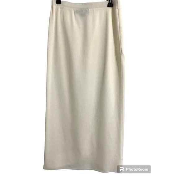MISOOK Skirt Tulip Ruch Faux Wrap Off White size Small - Picture 2 of 8